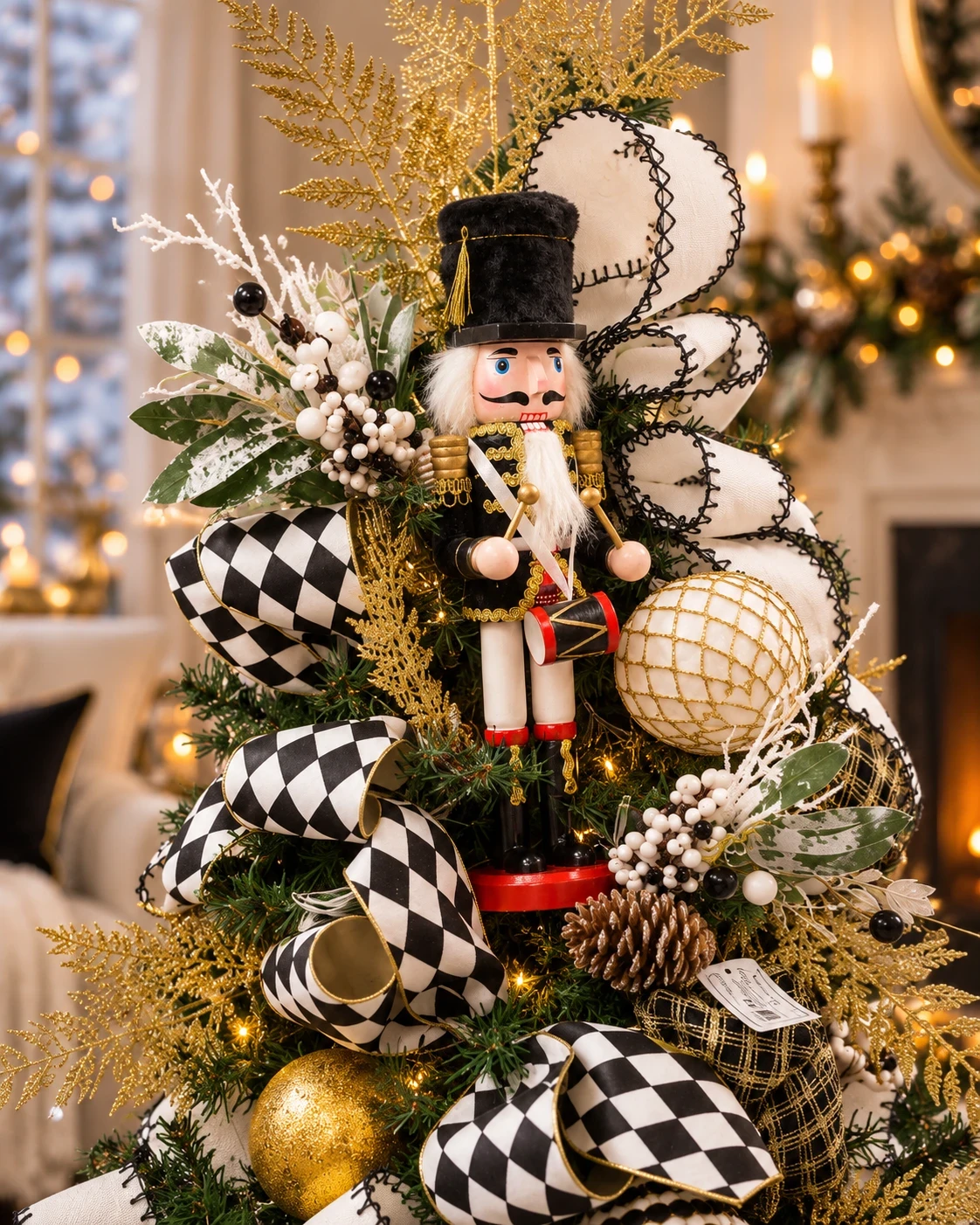 Arvore de Natal Decorada Quebra-Nozes 1,25m 3