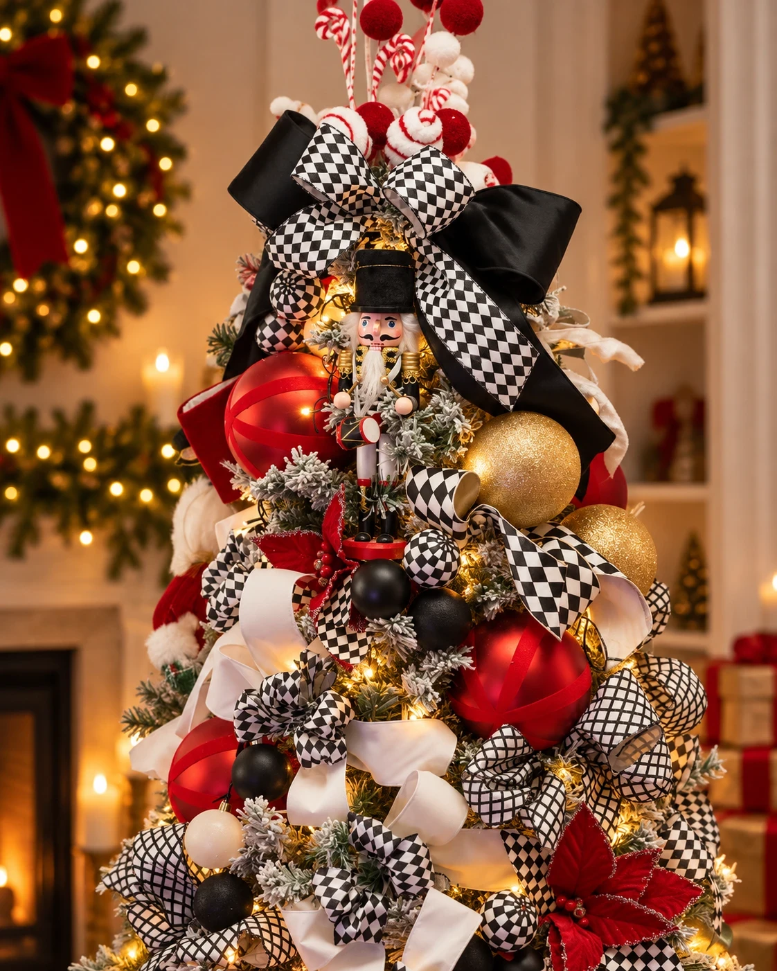 Árvore de Natal Decorada Quebra-Nozes 2,10m 4