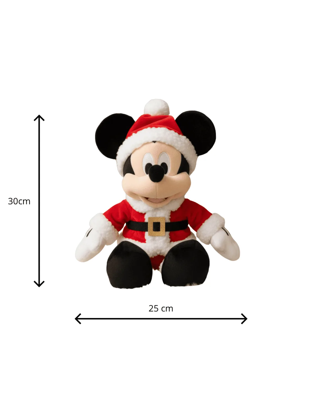 Boneco Pelúcia Mickey Papai Noel 30cm 2