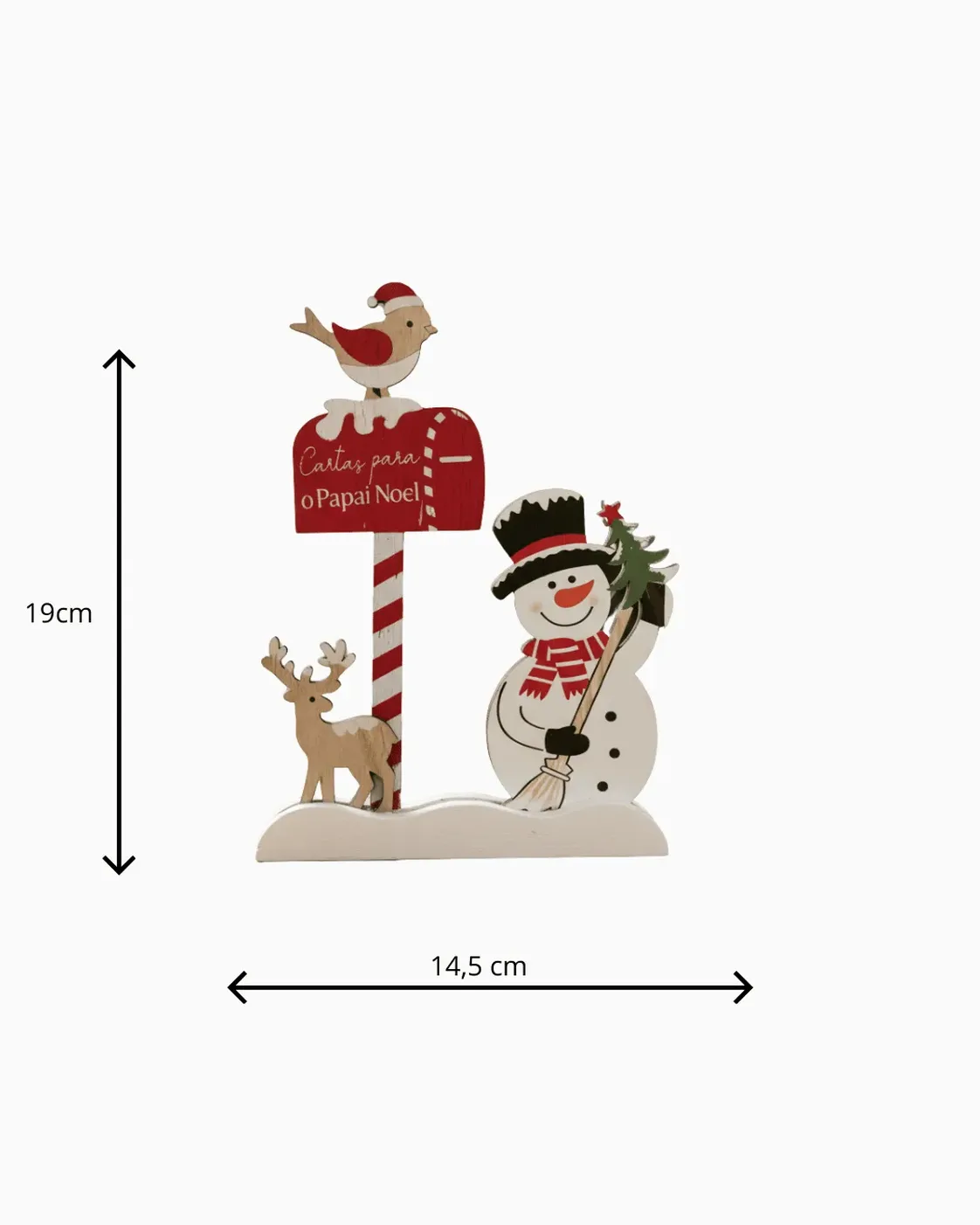 Cena Natalina Boneco de Neve e Cartas 20 cm 3