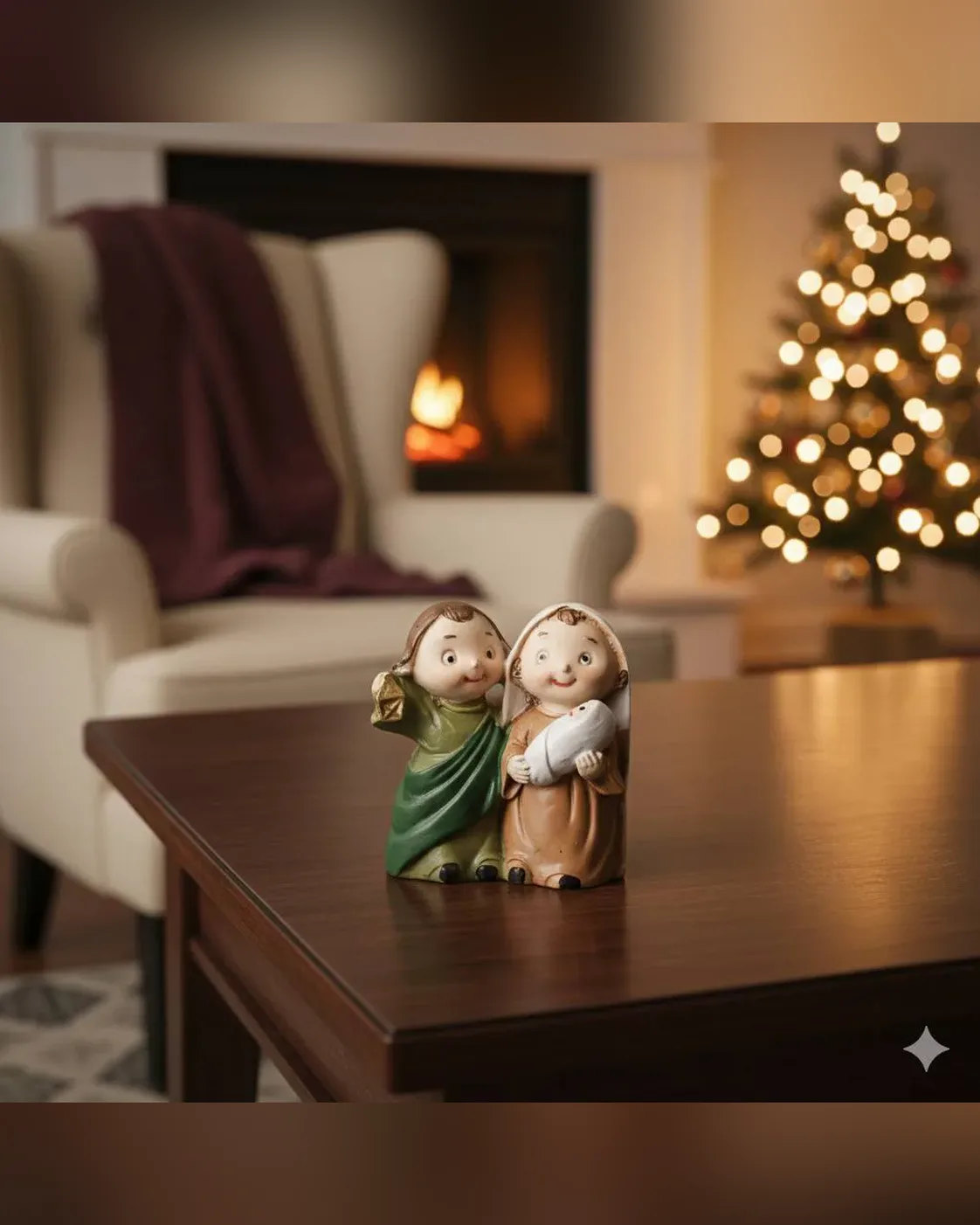 Mini Presépio Sagrada Família Infantil Resina 6cm 2