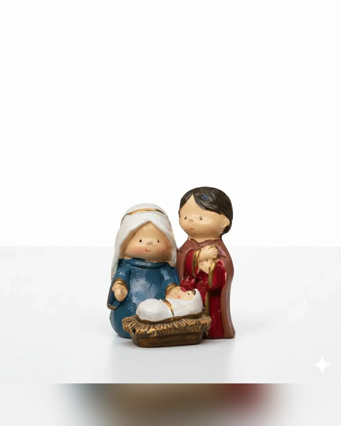 Mini Presépio Sagrada Família Infantil Resina 7cm 2