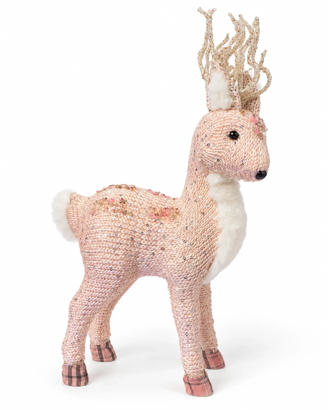 Rena Encanto Rosé com Chifres Brilhantes 40 cm 5