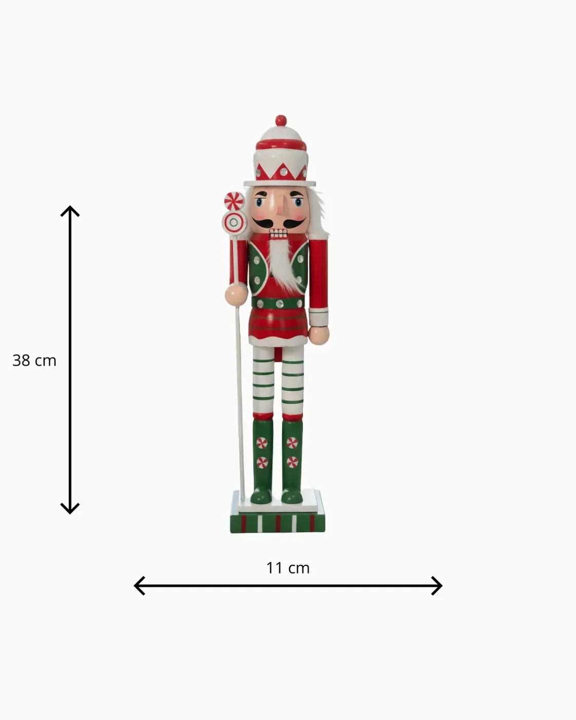 Soldado Quebra-Nozes Natalino com Cetro 38 cm 4