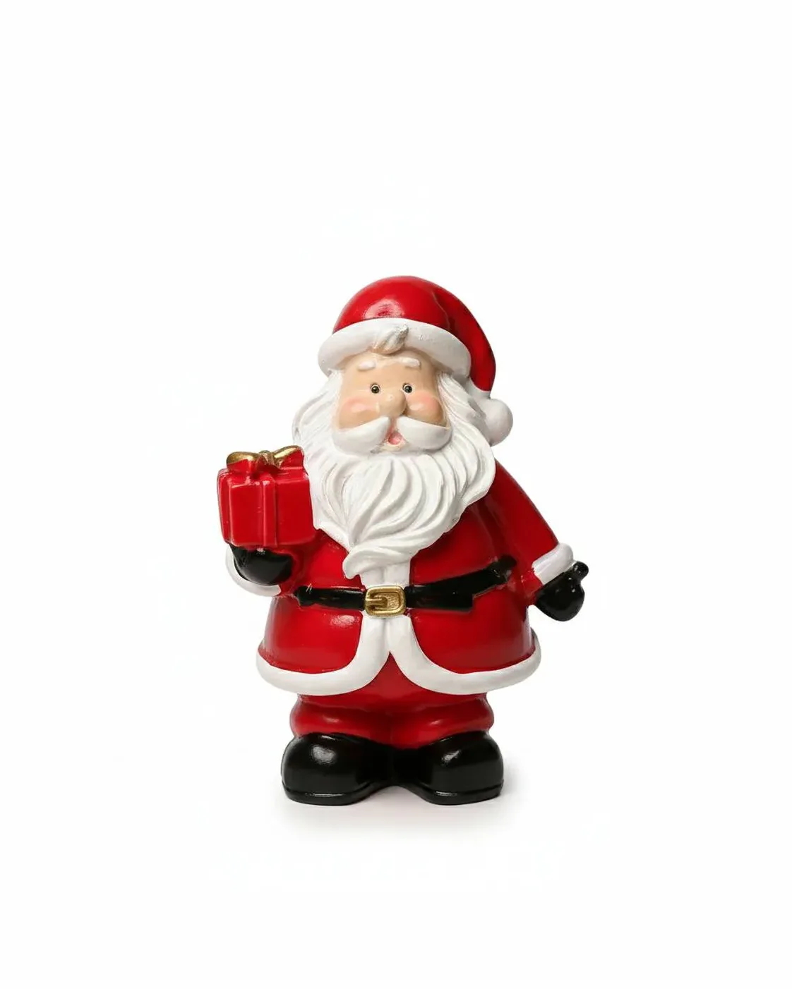 Enfeite Papai Noel Decorativo de Resina com Presente 10cm 3