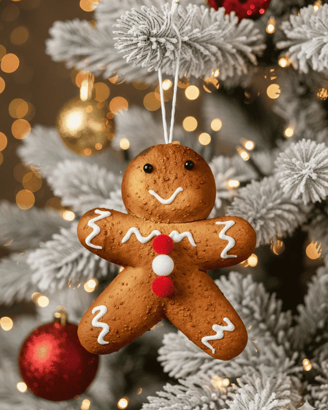 Enfeite Pendente de Natal Biscoito Gingerbread 12cm