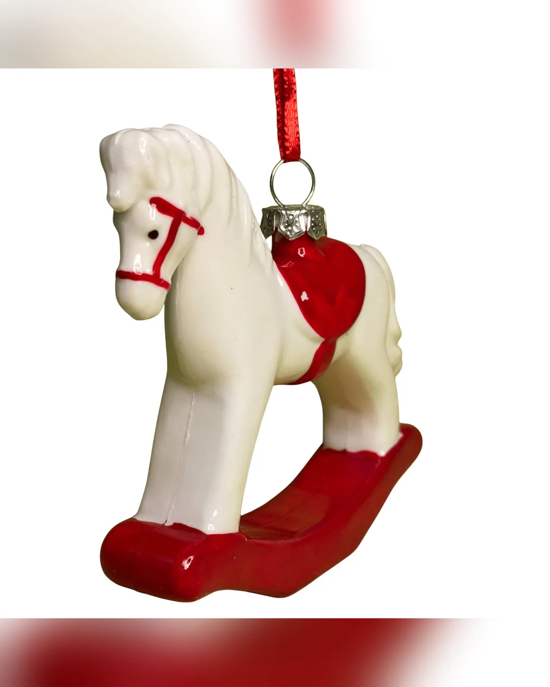Enfeite Pônei Cavalo de Balanço - Decoração Natalina Clássica 3