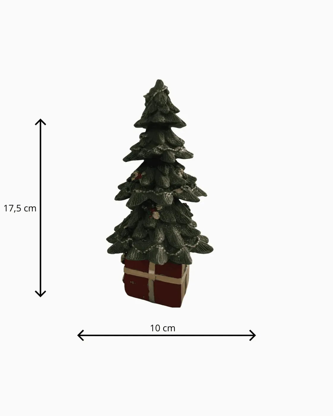 Árvore Natalina com Presente Vermelho e Dourado 18 cm 3
