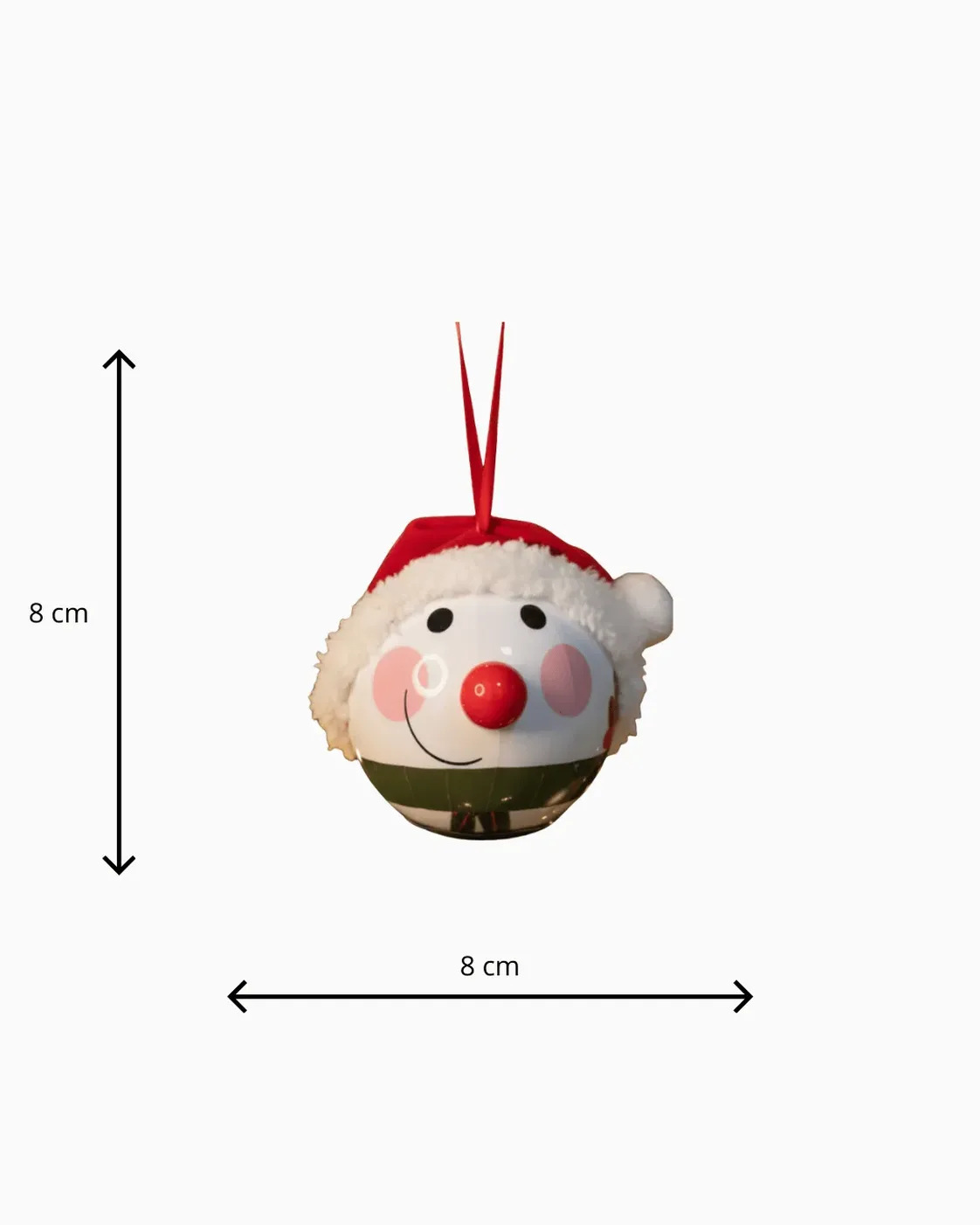 Bola Brinquedo Boneco de Neve Nariz de LED Gorro Natal 15cm 3